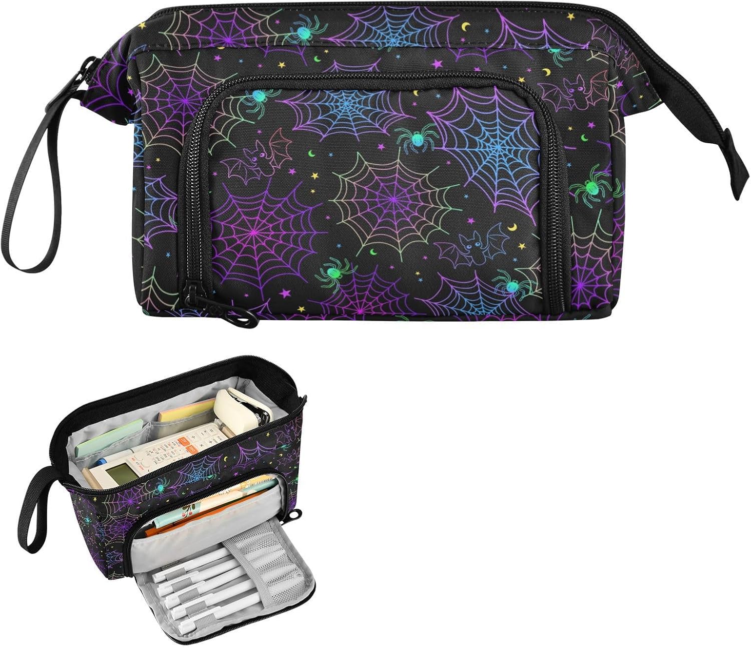 Goth Bats Big Capacity Pencil Pen Case Large Pencil Pouch