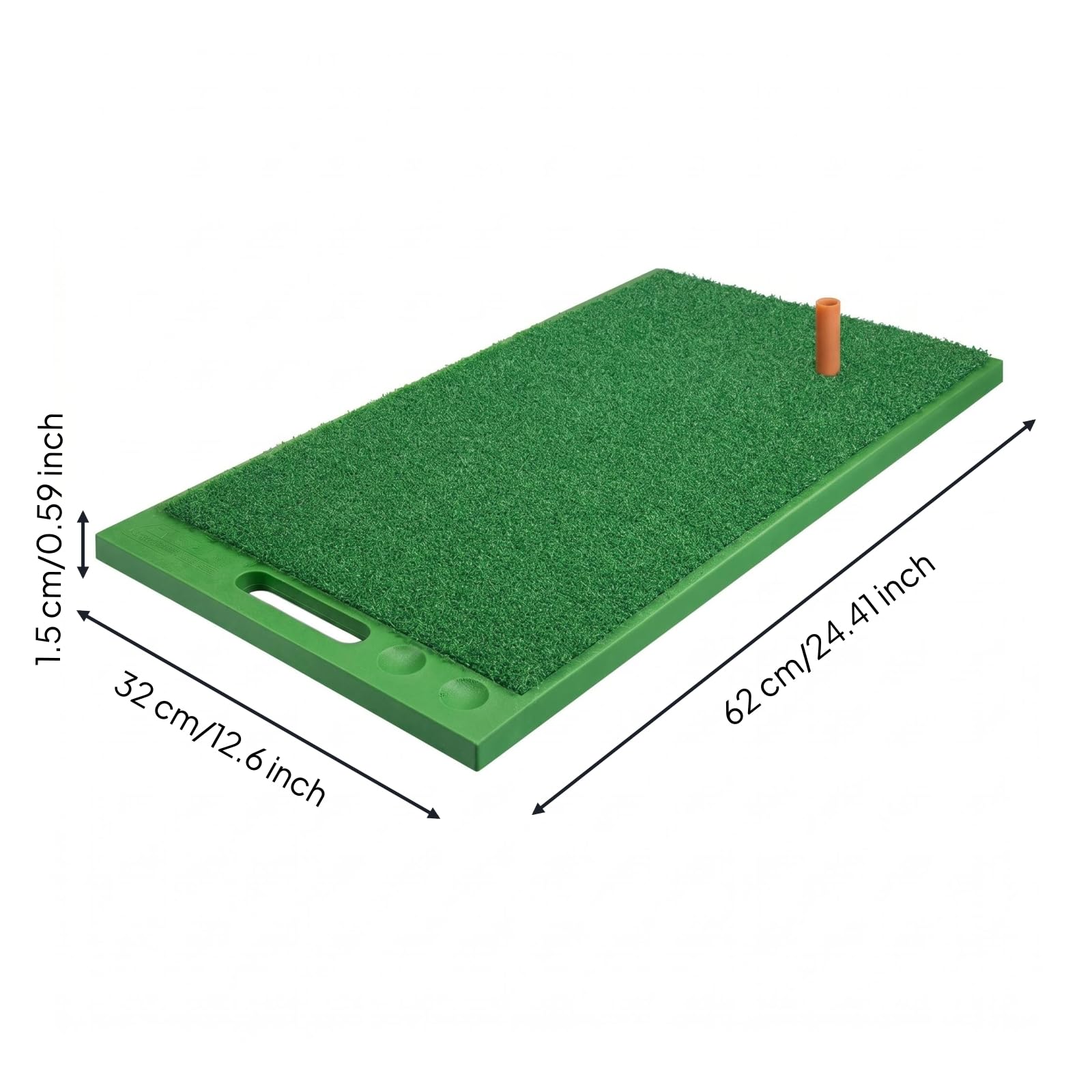 Golf Training Pad Tappeto Golf Allenamento Chipping Mat Area Realistica Assorbimento Urti Fondo TPE Leggero Maneggevole con Maniglia Adatto per Casa Terrazza Campo Allenamento, style to 2
