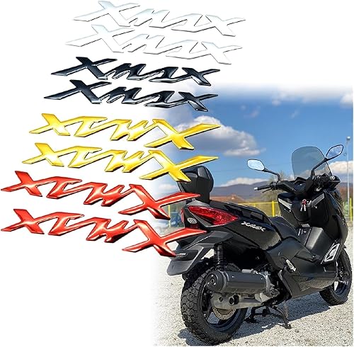 Miniatura 4 de 2PCS 3D Motorcycle Emblem Logo Badge Chrome Sticker Decals Stickers for YMAHA Xmax 125 250 300 400 X Max 300 Accessories (Color  Gold)