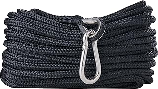 RainierSupplyCo Boat Anchor Rope - Double Braided Marine Rope Anchor Lin...