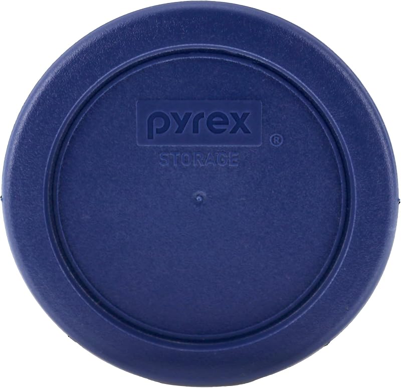 Pyrex 7202-PC (1-Cup) Dark Blue Replacement Lid - Made in USA | BPA-Free Plastic | Snug Fit | Meal Prep | Dishwasher Safe | Dishwasher Safe | Easy Clean | Non-Porous Surface
