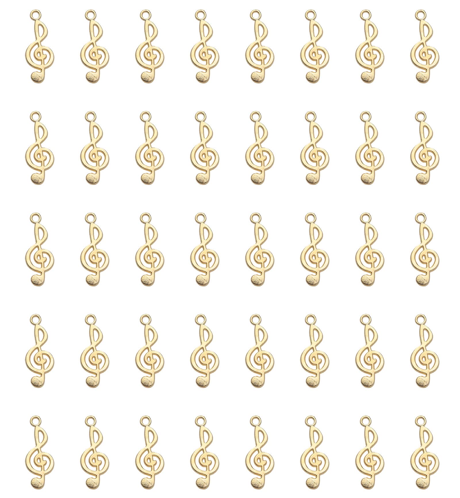 50 Pcs Musical Note Charm Metal Music Symbol Vintage Elegant Chic Instrument Pendant Beads for Craft Art Supplies Jewelry Making Finding DIY Necklace Bracelet Earring