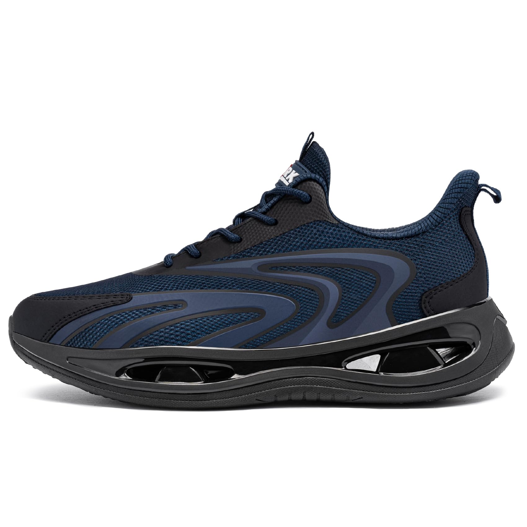 LARNMERN Zapatos de Seguridad Mujer Zapatillas de Seguridad Amortiguación Ligeros Comodidad Transpirabilidad Moda Zapatos de Trabajo(Azul Marino,41EU)