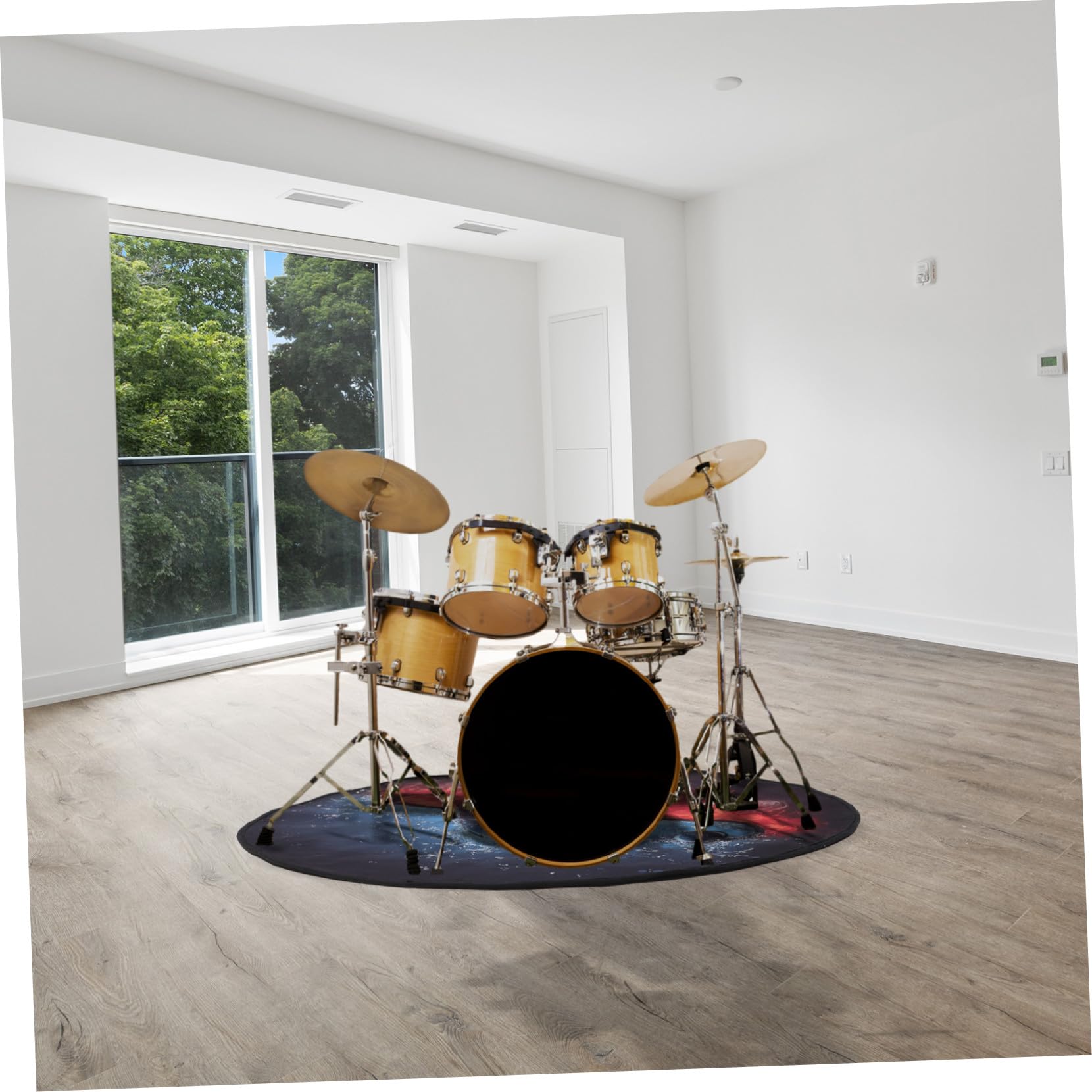 SUPVOX Tappeto Per Batteria Ispessito Antiscivolo 1,2 m Tappeto Fonoassorbente Per Batteria Jazz Elettrica Domestica Fondo Smorzante Adatto a Casa Studio e Concerto