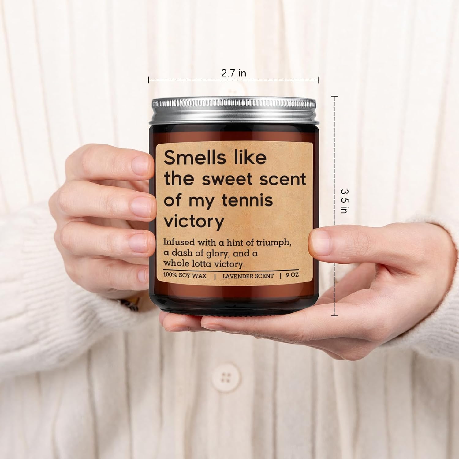 GSPY Scented Candle - Tennis Gifts for Women, Men - Funny Sports Themed Accessories Gifts for Tennis Player, Lover, Team - Funny Graduation, Mothers Day, Birthday Ideas for Boy, Him, Female, Mom, Dad - Image 6