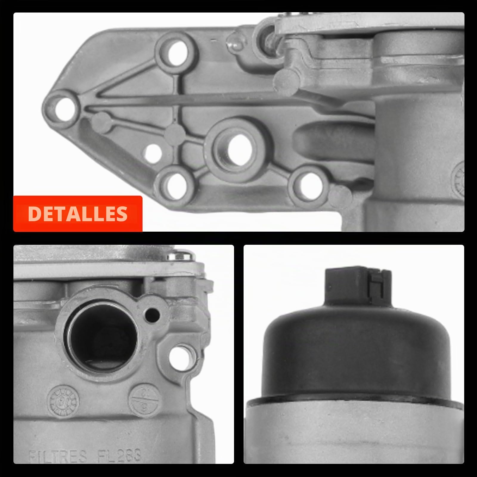 Frankberg Enfriador de aceite de motor con filtro 1704068 | Compatible con: Plataforma/chasis Transit FF FM FN, Autobús de tránsito V363 FAD FBD, Caja de tránsito FA