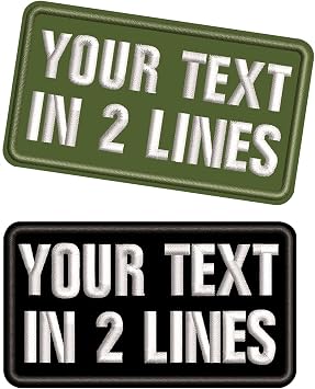 2PCS Custom Name Patches, Embroidered Military ID Tag, Tactical Name Badge