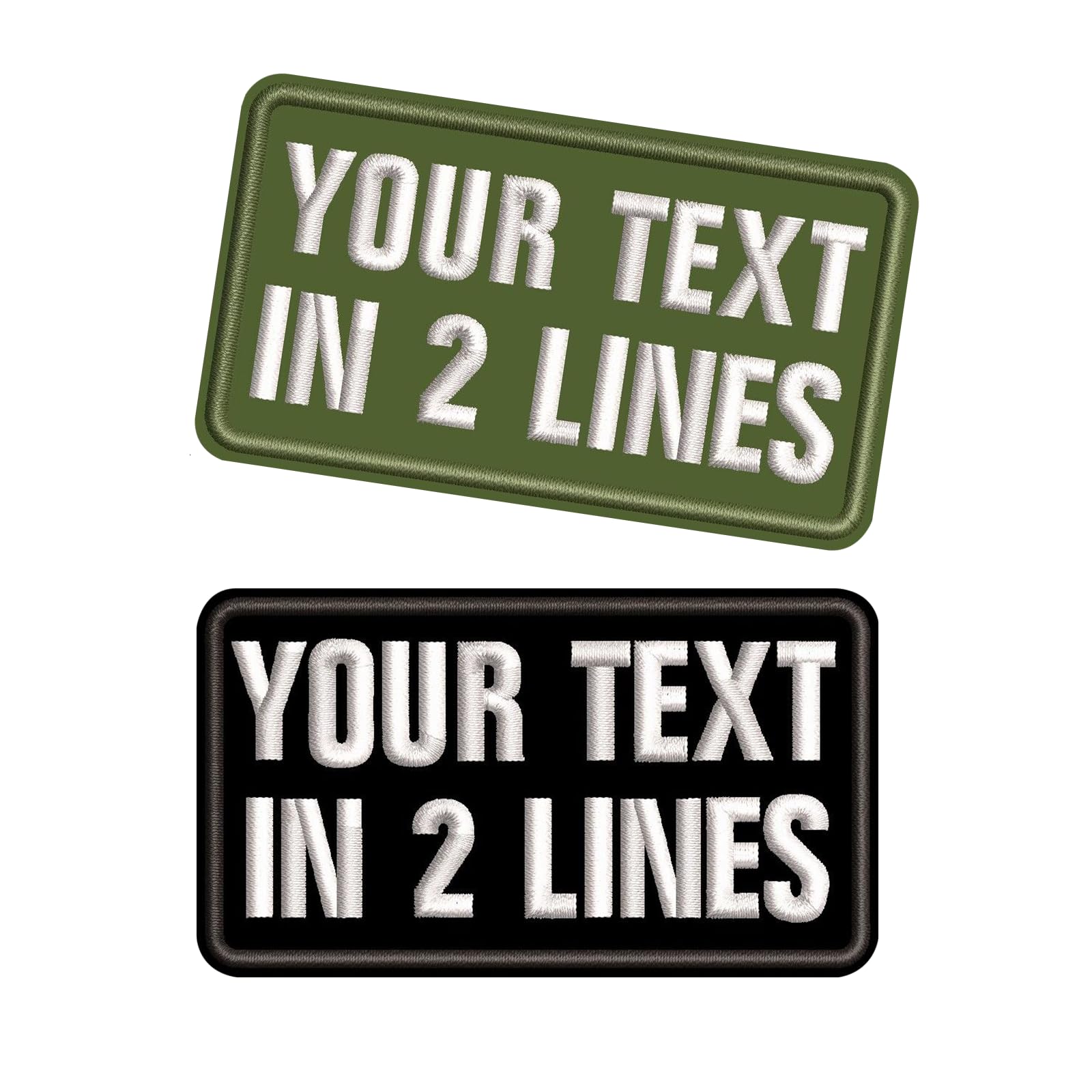 2PCS Custom Name Patches, Embroidered Military ID Tag, Tactical Name Badge — image 1