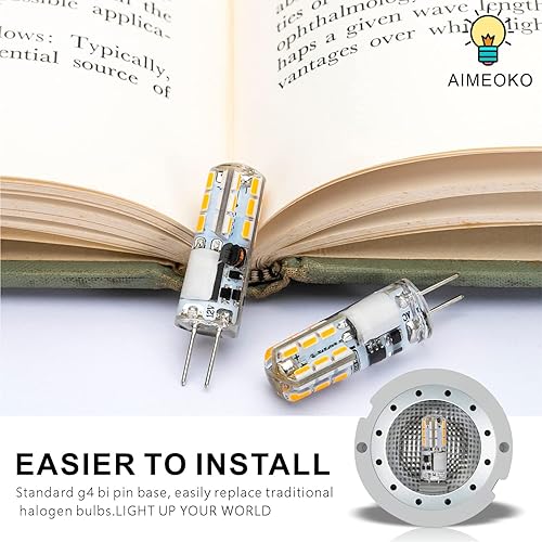 Miniatura 5 de Bombilla LED G4 de 12 V (CACC) 2 W - Blanco cálido 2700 K, no regulable, base de dos pines, paquete de 10  Reemplazar bombillas halógenas de 10 W-20