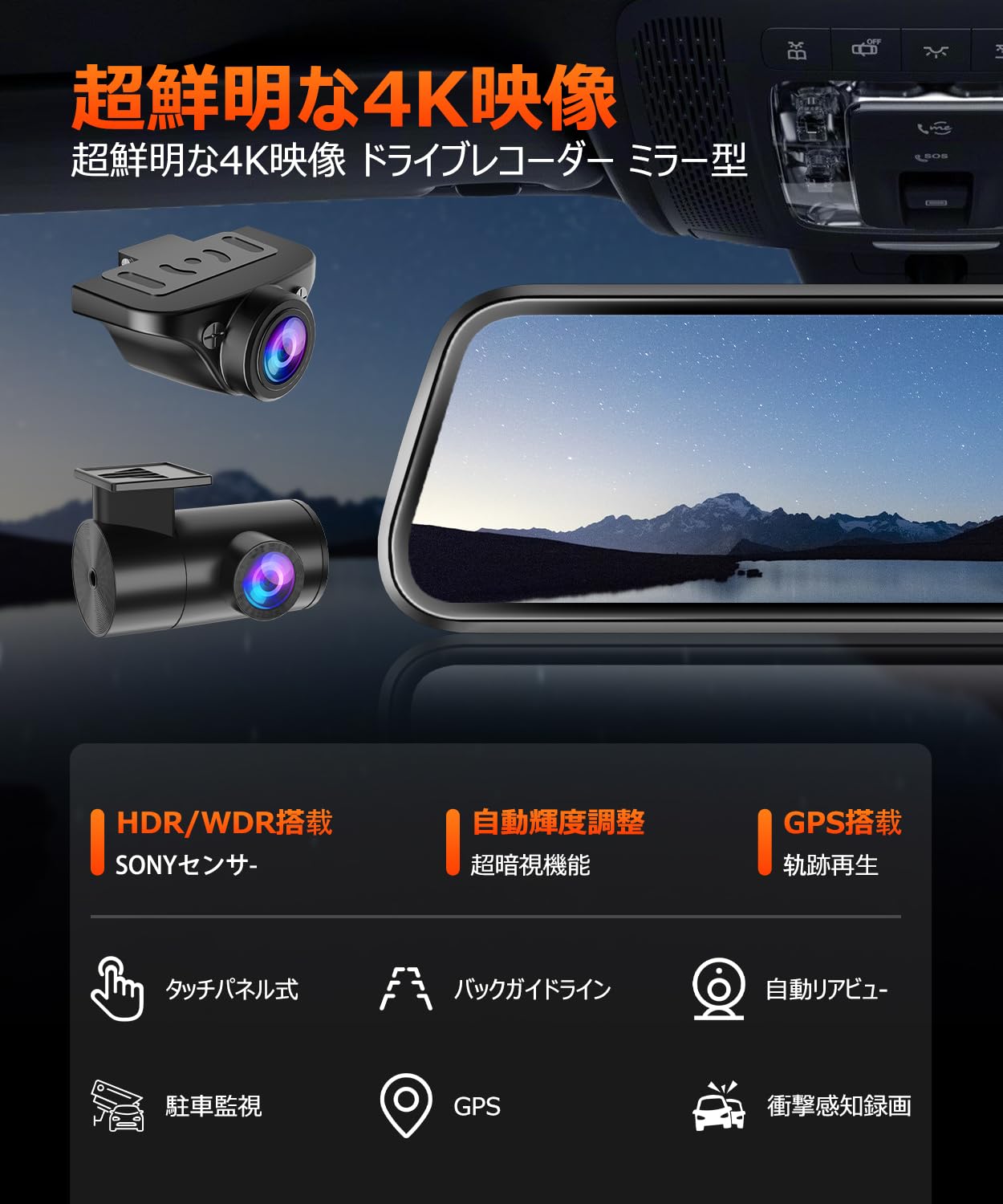 Amazon.co.jp: 2025新登場【最完璧のデジタルインナーミラー純正交換型
