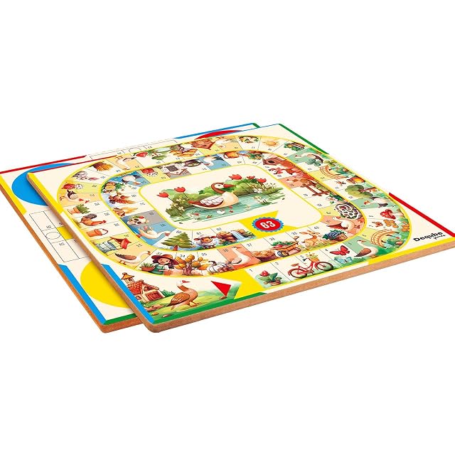 Foto 4 de 4 de DEQUBE - Juego de Mesa - Parchís/Oca - con Accesorios - +5 años (943D00330)
