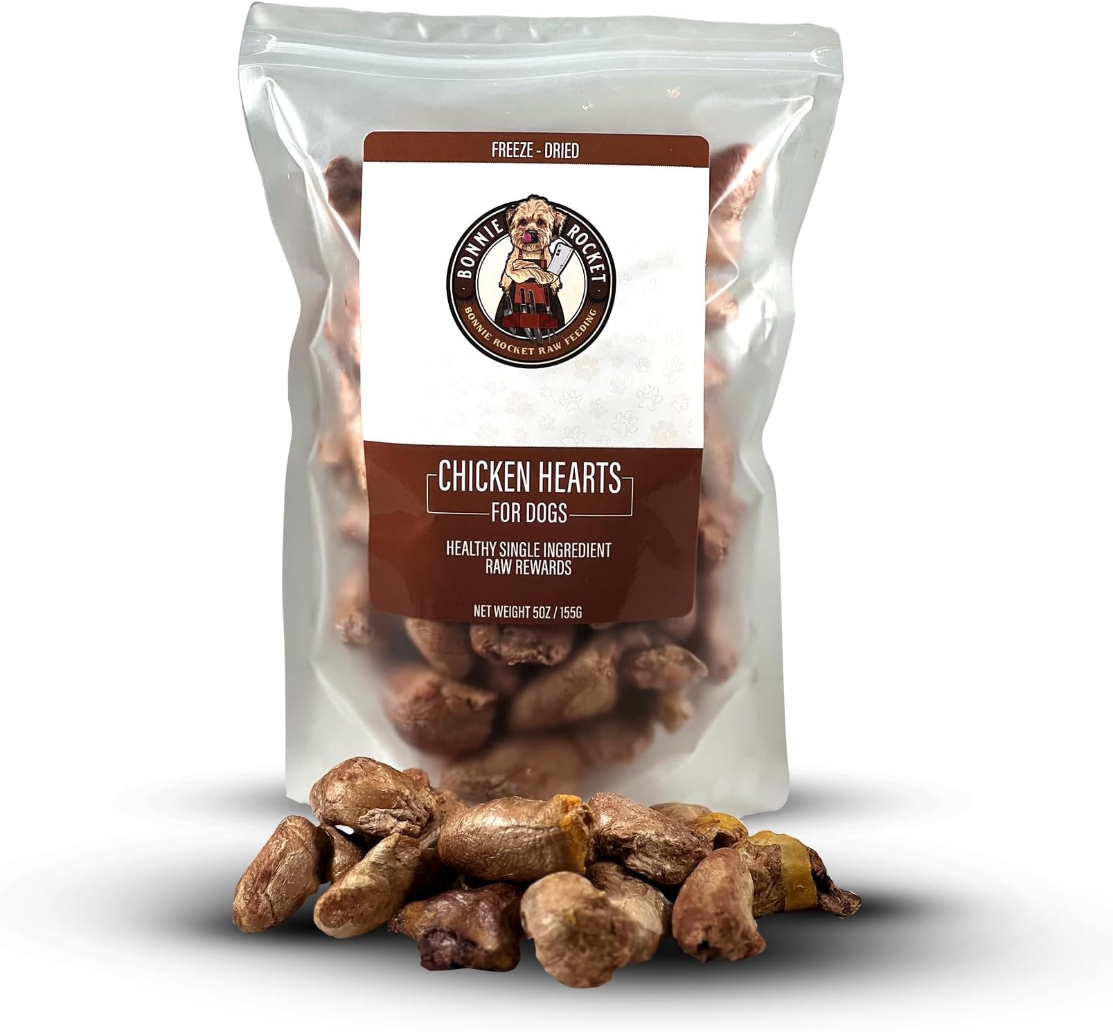 DOGCHEWZ™ Whole Chicken Hearts for Dogs & Cats (6.5oz Bag
