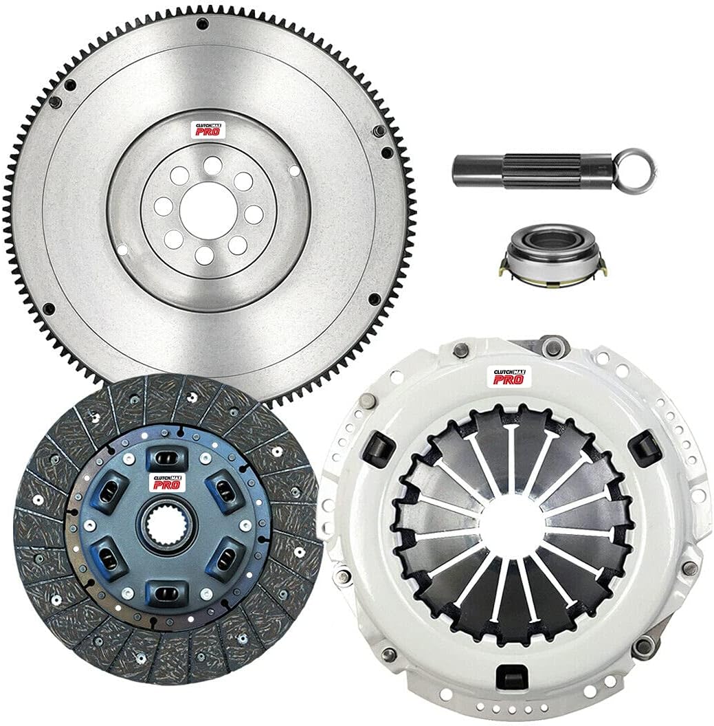 ClutchMaxPRO Performance Stage 2 Clutch Kit with Flywheel Compatible with 5/1990-2001 Toyota Camry Celica MR-2 Solara 2.0L 2.2L 3S-FE 5S-FE (CP16173HDFW-ST2)