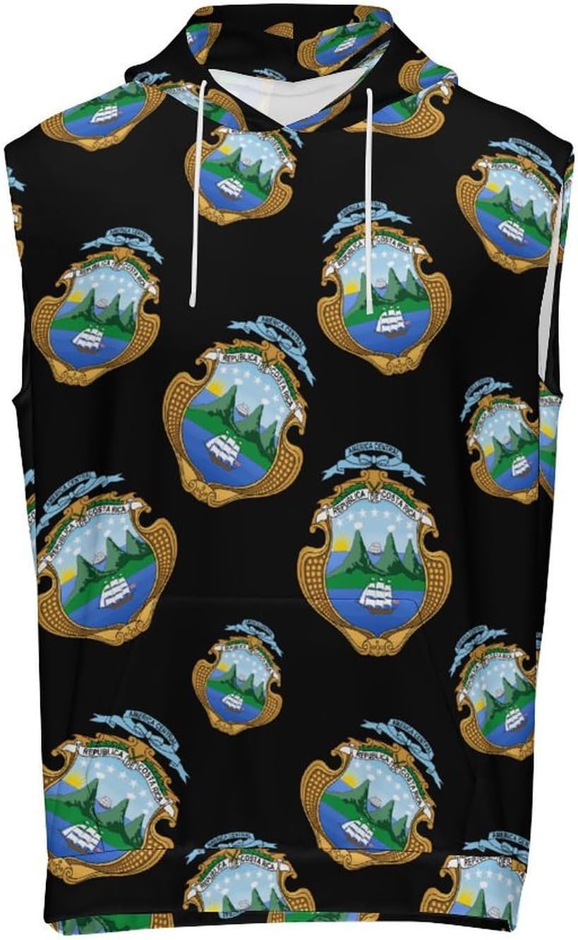 Men's Workout Hooded Tank Tops Sleeveless Muscle Gym T-Shirts