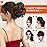 youngways Messy Bun Hair Piece Side Comb Clip in Hair Bun Hairpiece for Women Short Natural Straight Versatile Adjustable Styles Easy Hair pieces (Dirty Blonde-C)