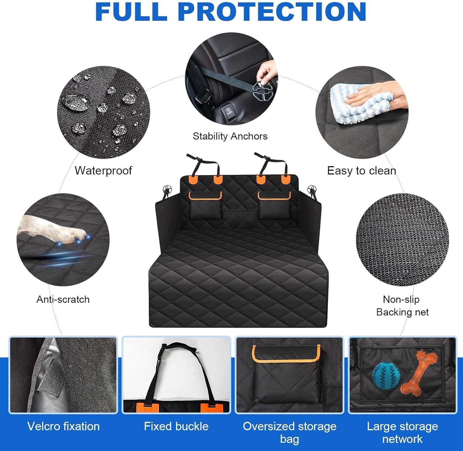 Funda para Maletero de Coche para Perros para Benz Classe C W204/W205 2007-2019, Universal Protector de Maletero para Perro Perro Funda Maletero Cubierta,B