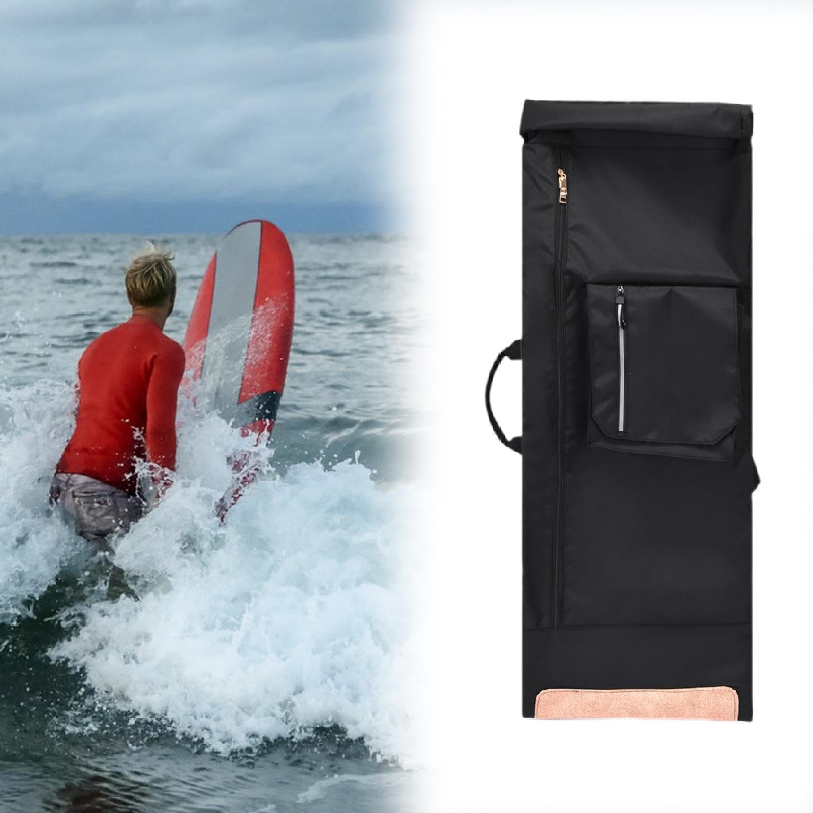 QSTDGVPW Skateboard Backpack Travel Backpack Multifunctional Portable Handbag Skateboard Carry Bag Carrier for Outdoor Activities, Black