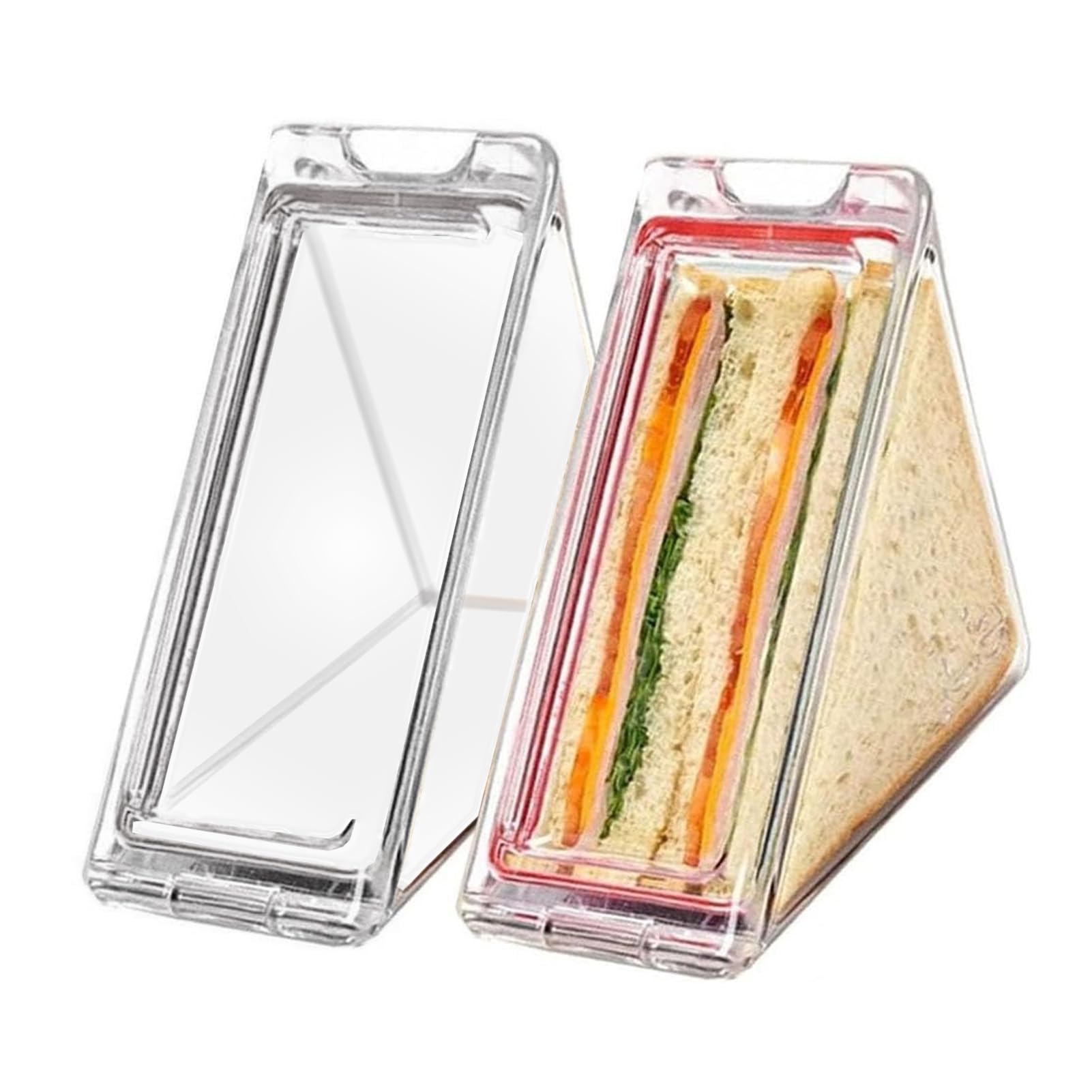 Sandwiches Box Transparente Acryl Sandwiches Box Wasch Bare Sandwiches Box Tragbare Brotdose Lebensmittel Aufbewahrung Sbox Sandwiches Behälter mit Deckel für Schulbüro Küche, Haushalt & Wohnen