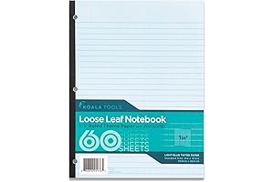 Koala Tools 1/3" Loose Leaf College Ruled Notebook - 60 Sheets