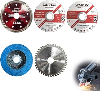Cutting Discs 115mm, 5Pcs Angle Grinder Discs, 115mm Metal Cutting Discs For Angle Grinder For Cutting Metal, Stone, Wood, Ceramic, Tile, Grinding, 115x22.23mm