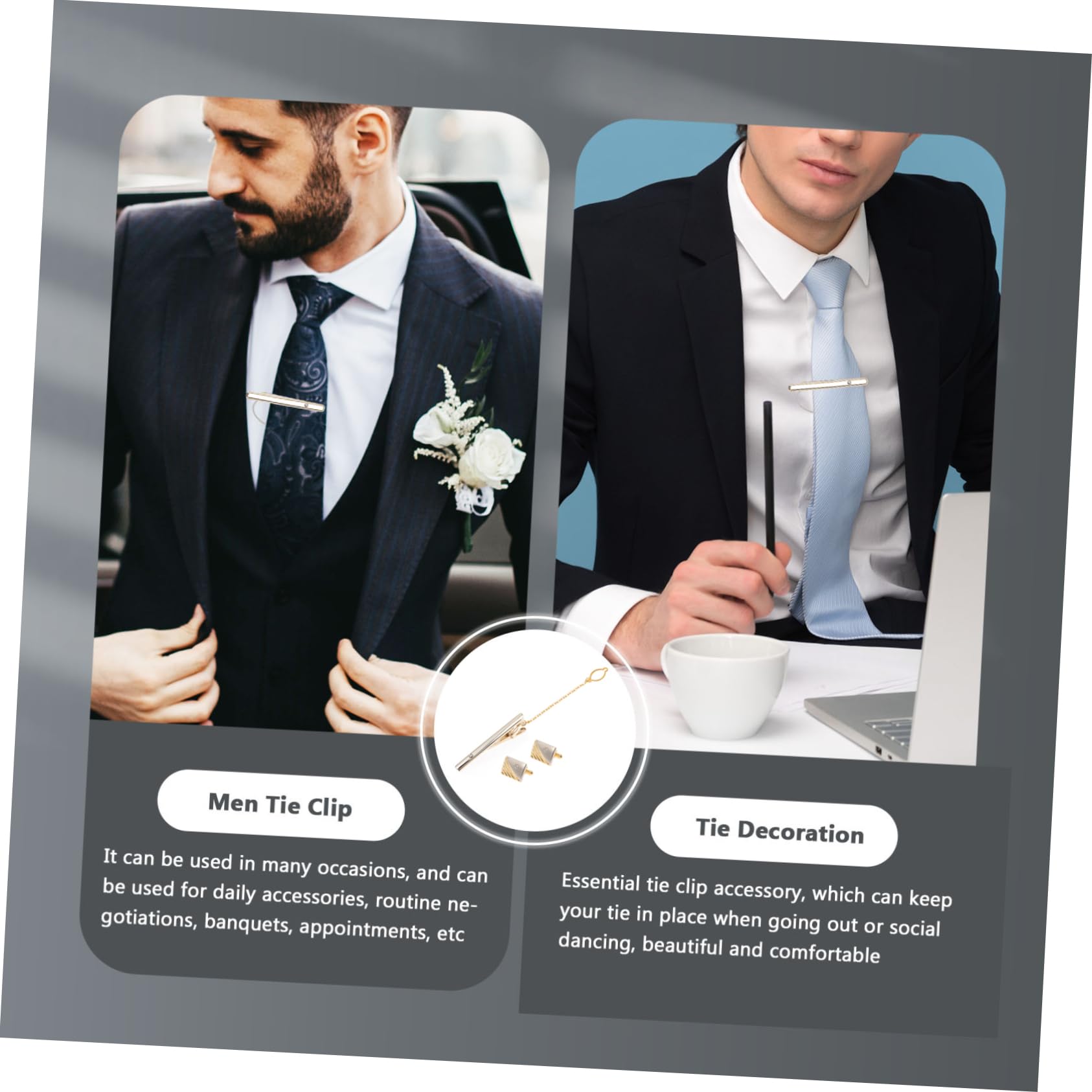 Manschettenknöpfe mit Krawattennadel Ansteckkrawatten für Männer Manschettenknöpfe für Papa männer schmuck men accessories Männer Manschettenknöpfe Krawattenklammer Golden