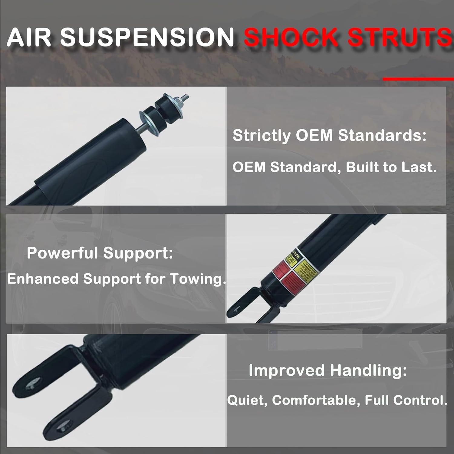 Front Air Suspension Shocks Struts Compatible with 2000-2006 Cadillac Escalade Chevrolet Avalanche Suburban Tahoe GMC Yukon Sierra 1500 Replace 22187159