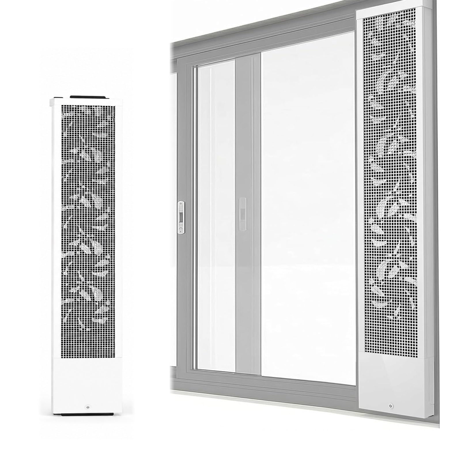 Genérico Ventilador vertical para ventanas correderas, extractor de ventana sin herramientas con velocidad ajustable, ayuda a eliminar aire caliente, olores y humedad