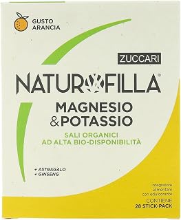 Zuccari Naturofilla Magnesio&Potassio, 28 Stick-Pack da 8g, Gusto Arancia, Con...