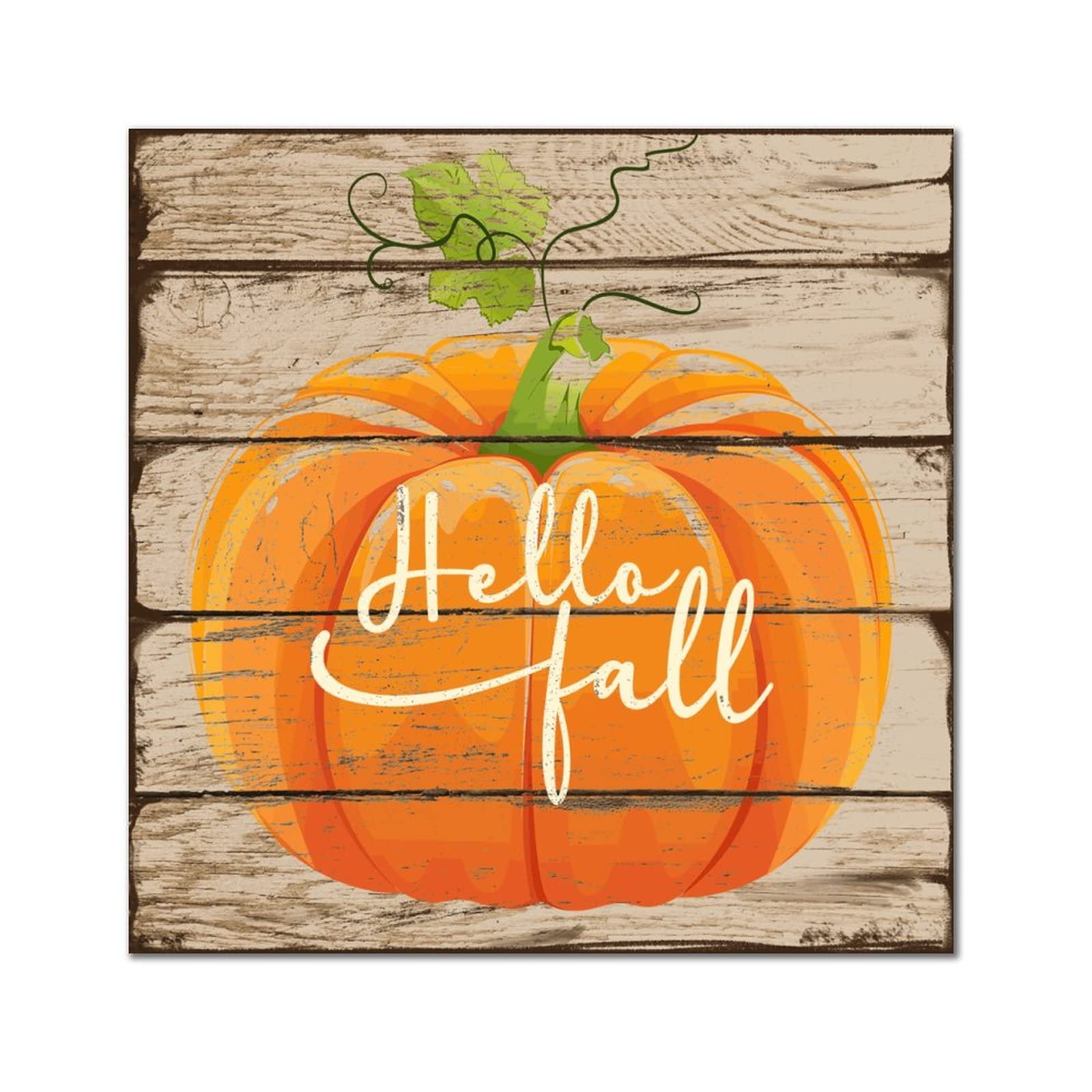 Panneau en bois Hello Fall de qualité supérieure, plaque rustique faite pour durer