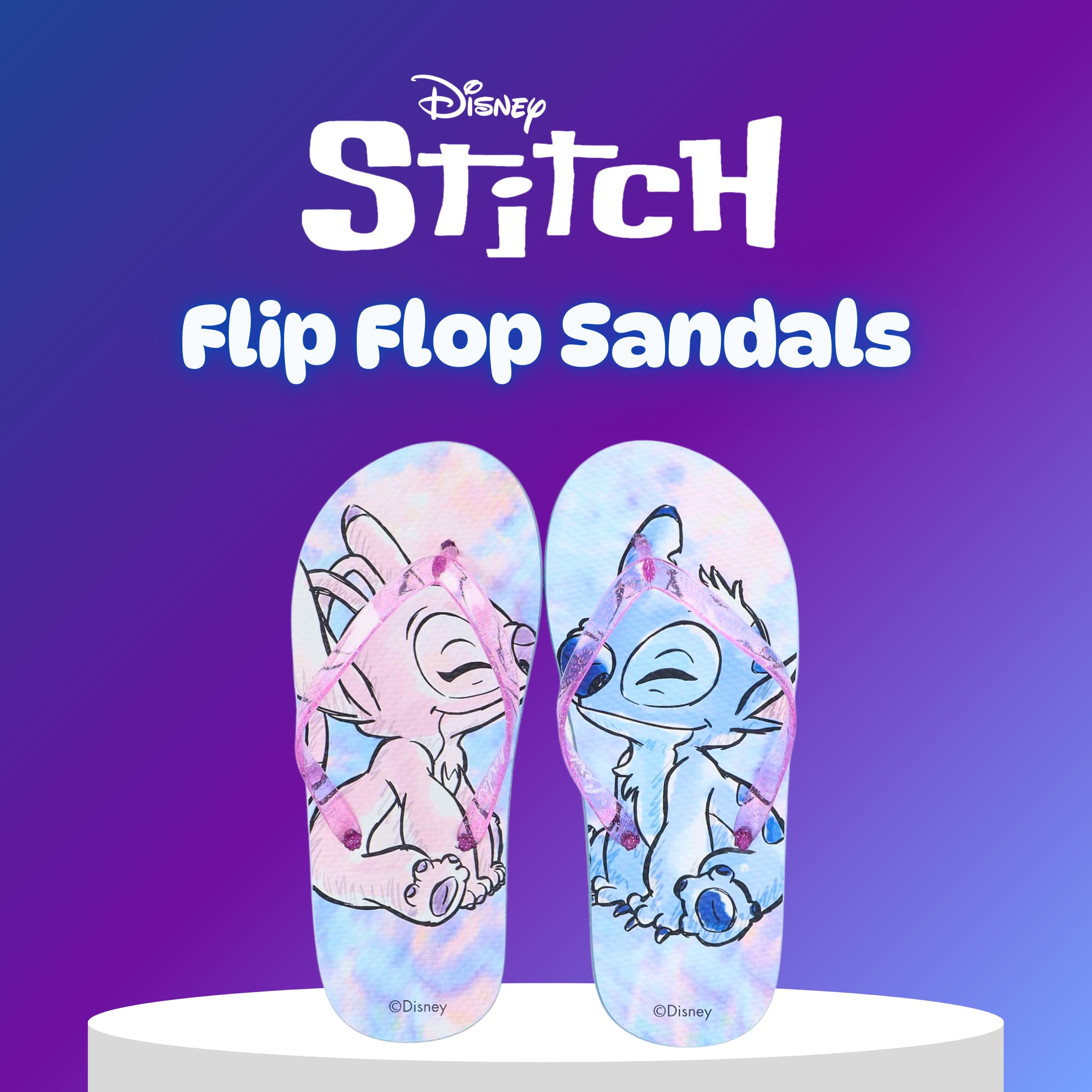 Disney Stitch e Angel Infradito da Ragazze, Sandali Estivi per Bambine, Taglie EU 28 a 35