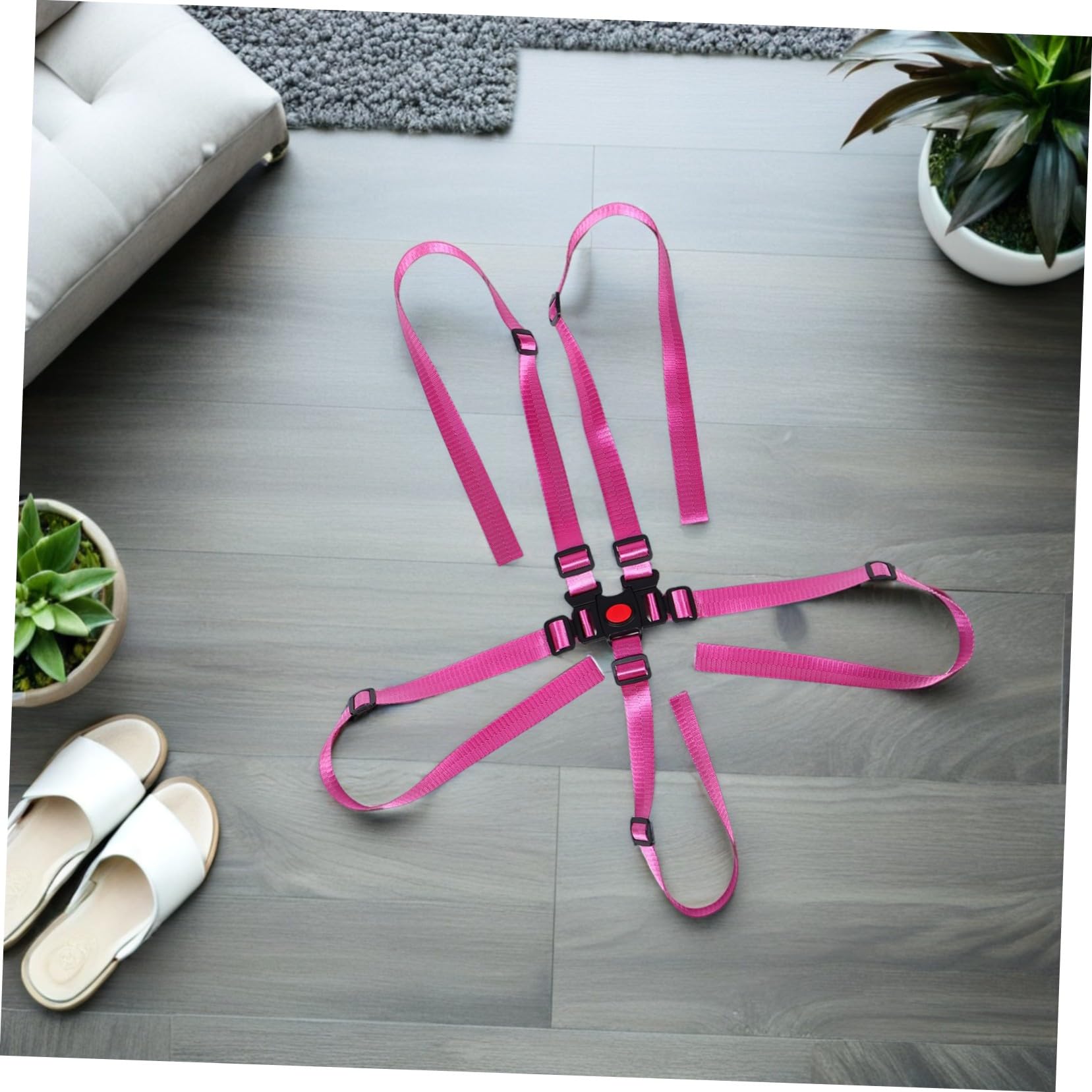 4 Piezas Correas para Silla Alta Ajustables con Arnés de Seguridad de Puntos para Cochecito y Silla Infantil Correas de Repuesto Duraderas y Resistentes para Protección