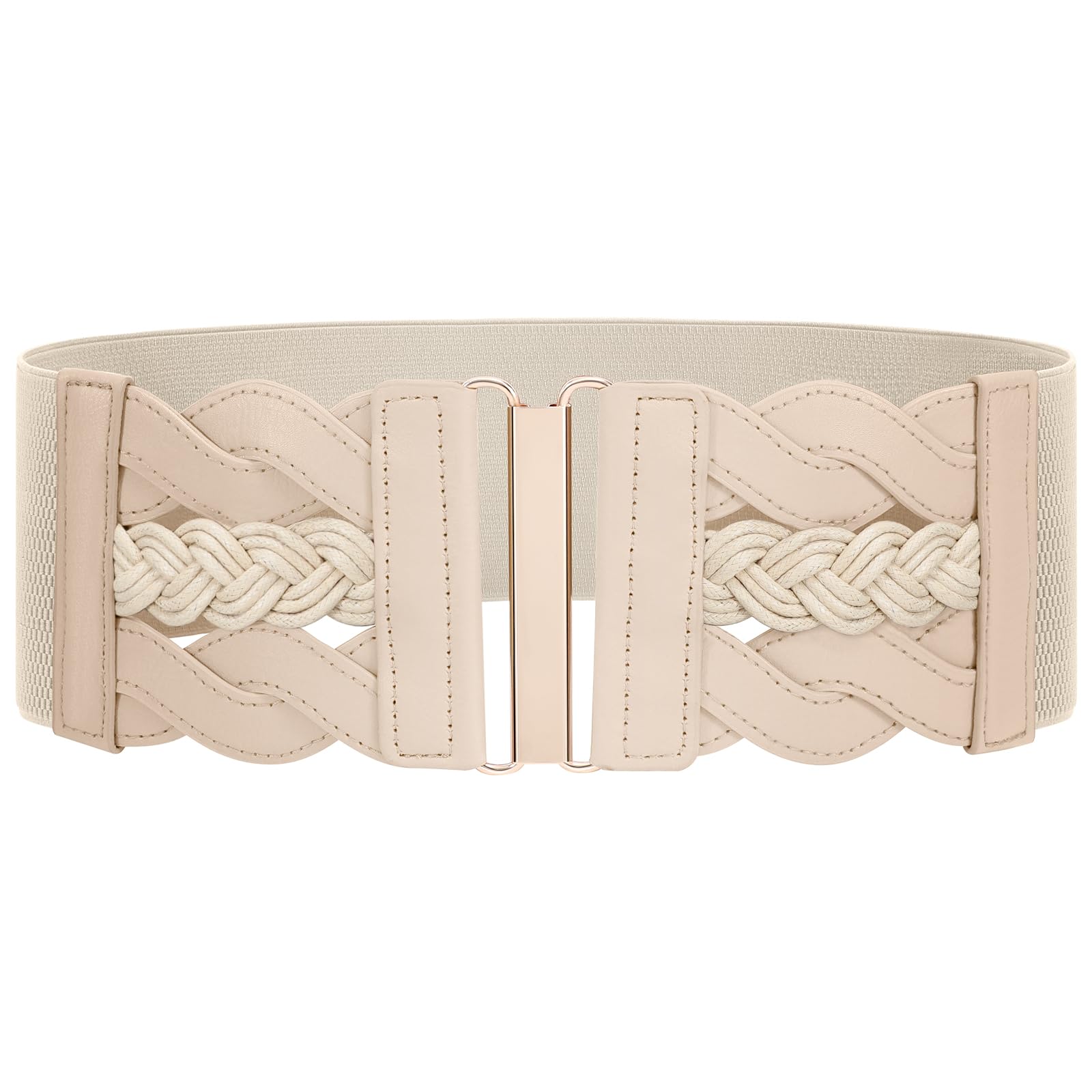 JASGOOD Women Elastic Vintage Wide Waist Belt Stretchy Retro Waist Belt for Dress