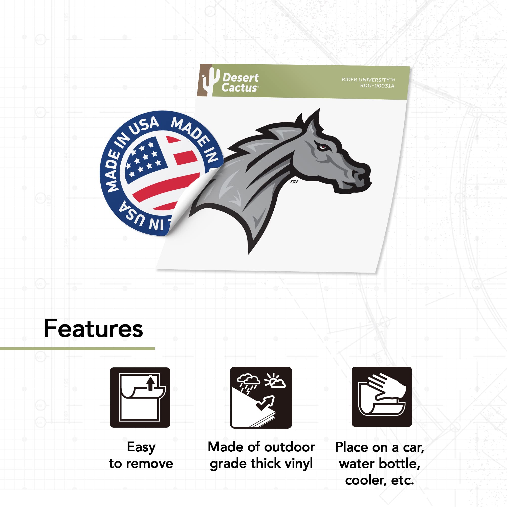 Rider University Broncs Sticker Decal - Vinyl, Waterproof, For Laptop, Car, Water Bottle (Type 2 Design) - View #7