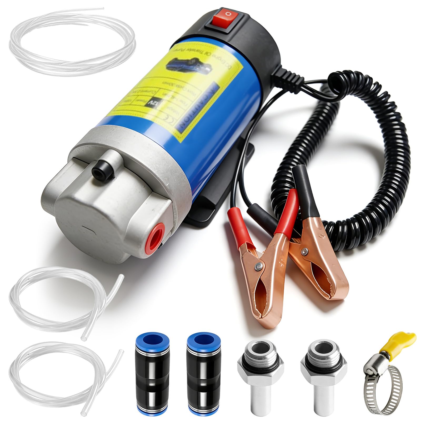 Bomba de extracción de aceite, 12 V, 100 W, bomba de extracción de aceite, bomba eléctrica autocebante y silenciosa, bomba de cambio de aceite para coche, moto, barco, caravana