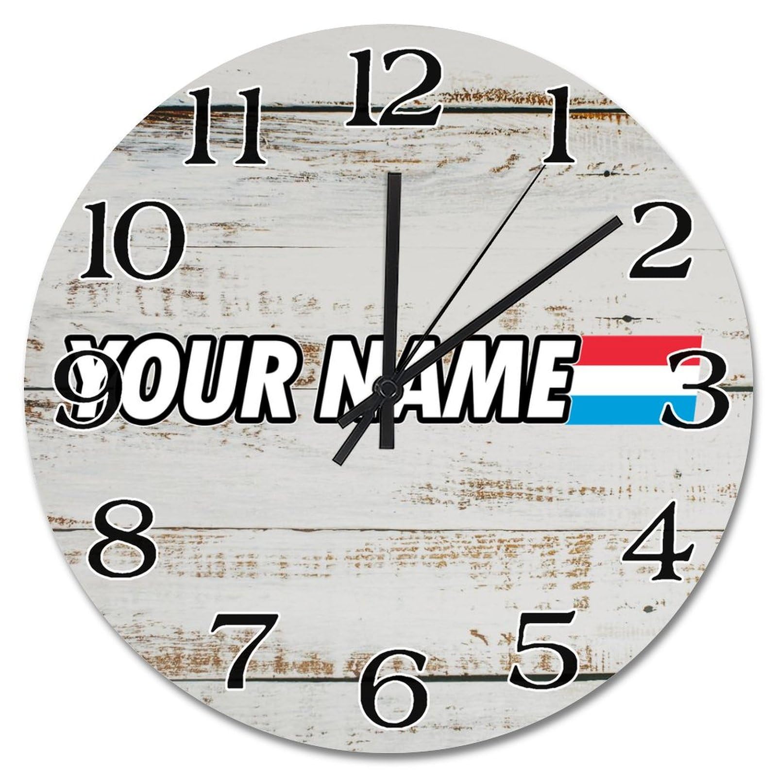 Horloge murale en bois Luxembourg décoration vintage chic