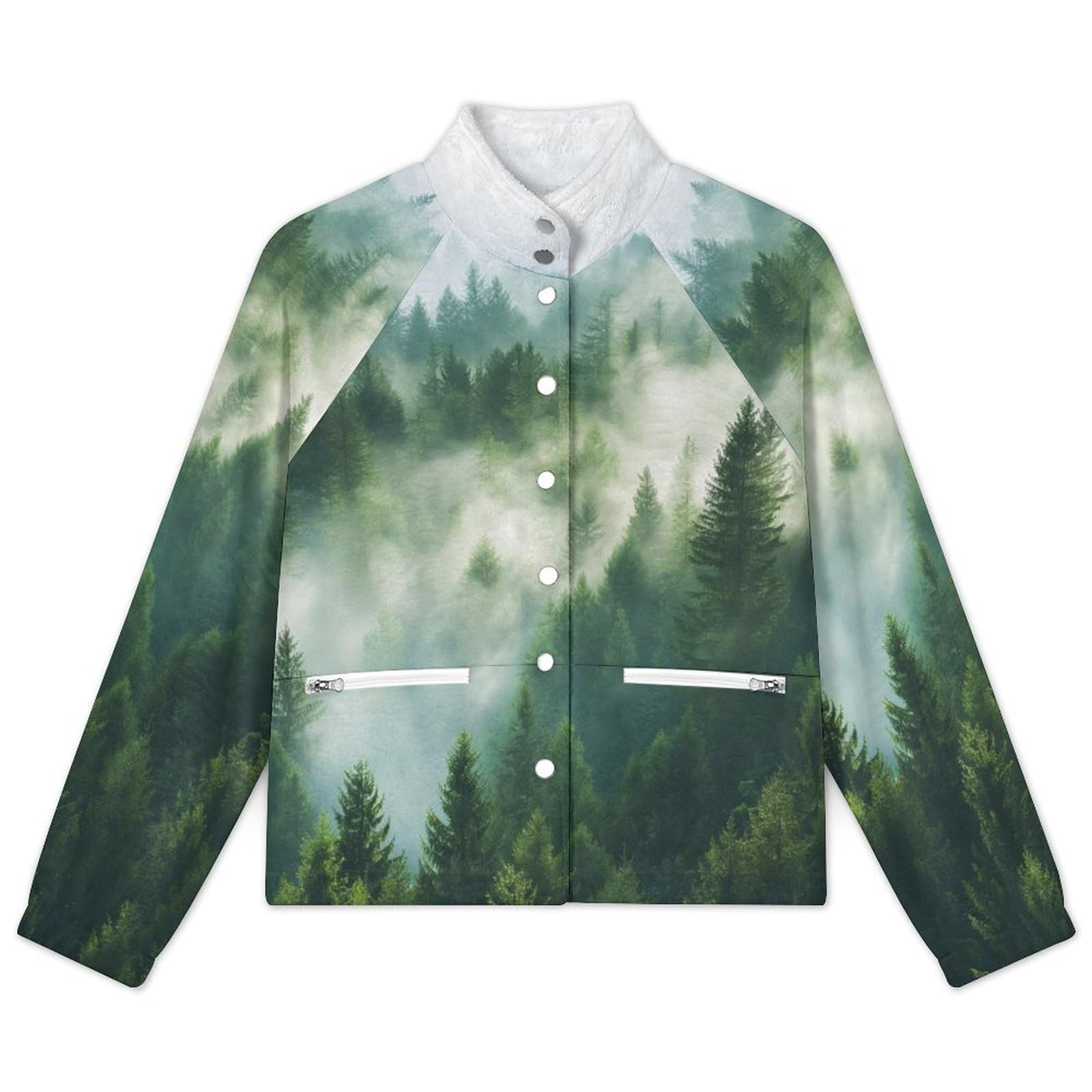OFFSUM Chaqueta Polar Para Mujer - Bosque Verdeabrigo De Talla Grande Para Otoño E Invierno, Tops, Cárdigan, Ropa De Calle De Moda Para Exteriores, Resistente Al Viento, Ropa De Senderismo