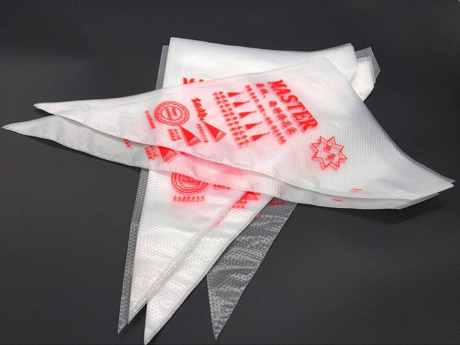 Lot De 100 Poches à Douille En Plastique Alimentaire - Longueur L (69 Cm), Transparentes, Réutilisables - Pour Décoration Gâteaux, Pâtisserie, Fondant
