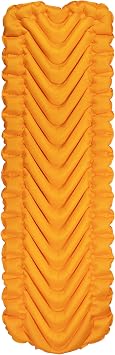 KLYMIT Insulated Static V2 Inflatable Sleeping Pad | Upgraded Comfort | Portable, Ultralight, Easy to Inflate, Foldable Air Bed for Camping, Backpacking & Hiking Saffron