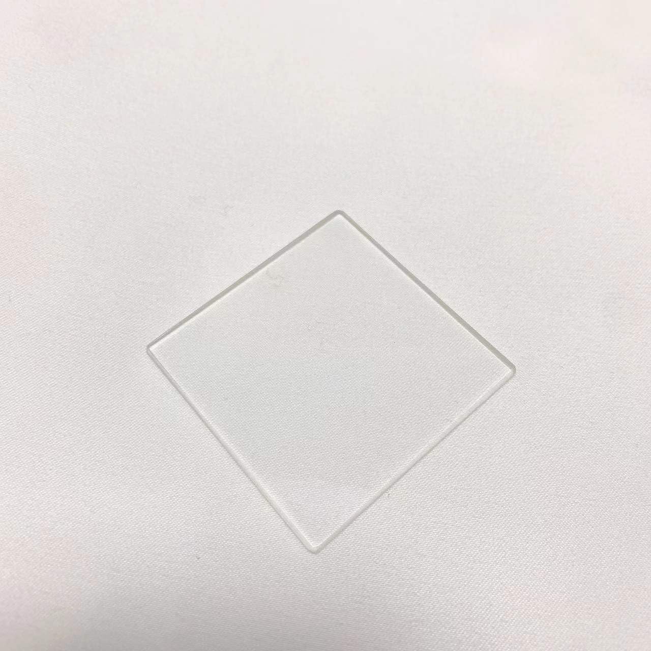 10 Piezas de tamaño Total 25 x 25 x 1 mm, Cristal de Cuarzo de sílice Fundido Transparente.