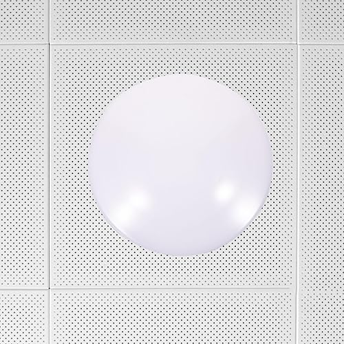 Miniatura 3 de Luxshiny Cubierta de luz de techo de montaje empotrado, 8.9 in de plástico, pantalla de luz redonda de hongo, de repuesto, cubiertas para polvo,