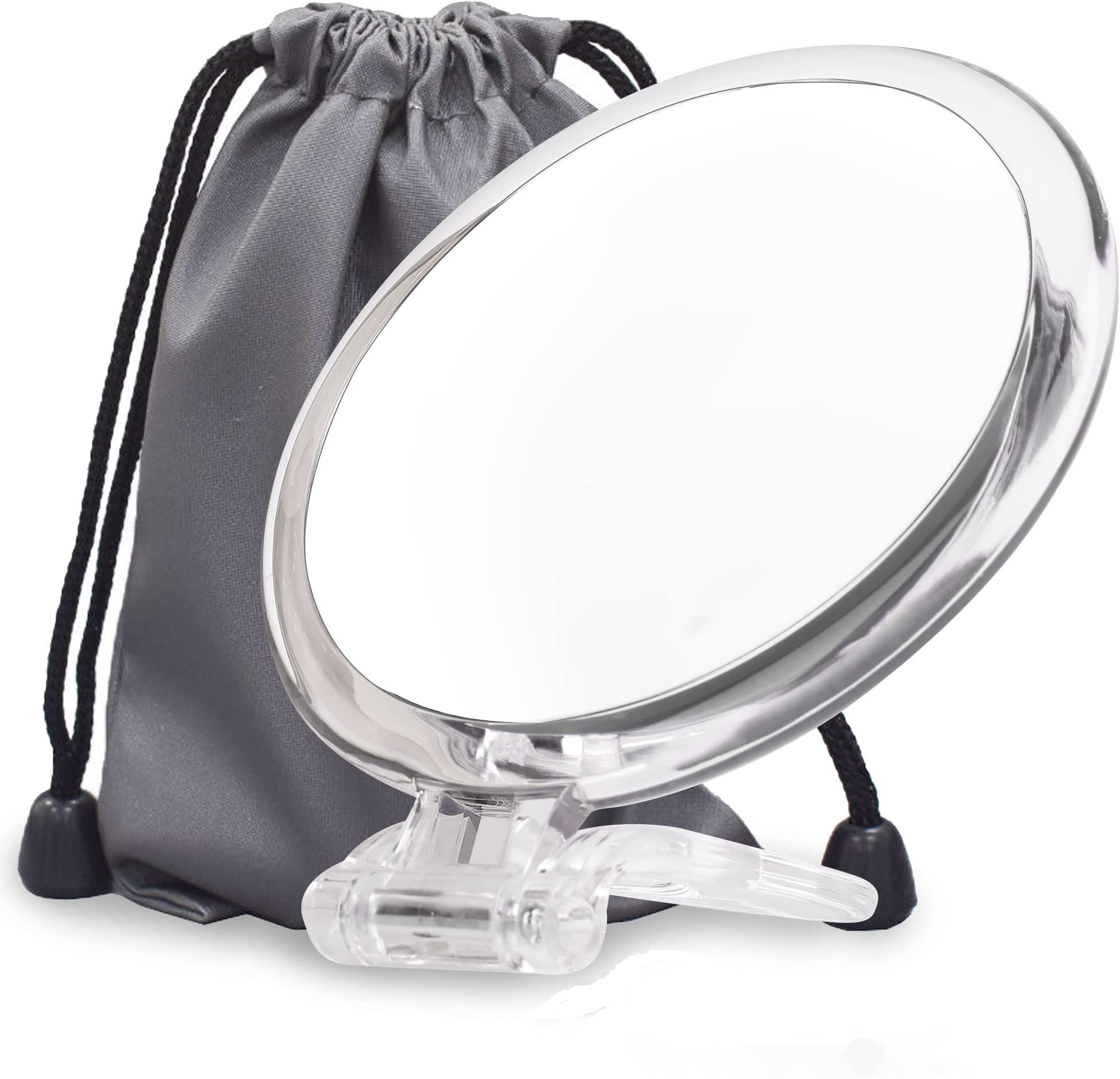 20X Magnifying Mirror, 6 Inch, Two Sided Hand Mirror, 20X/1X Magnification, Folding Makeup Mirror with Handheld/Stand, Use for Makeup Application, Tweezing, and Blackhead/Blemish Removal.