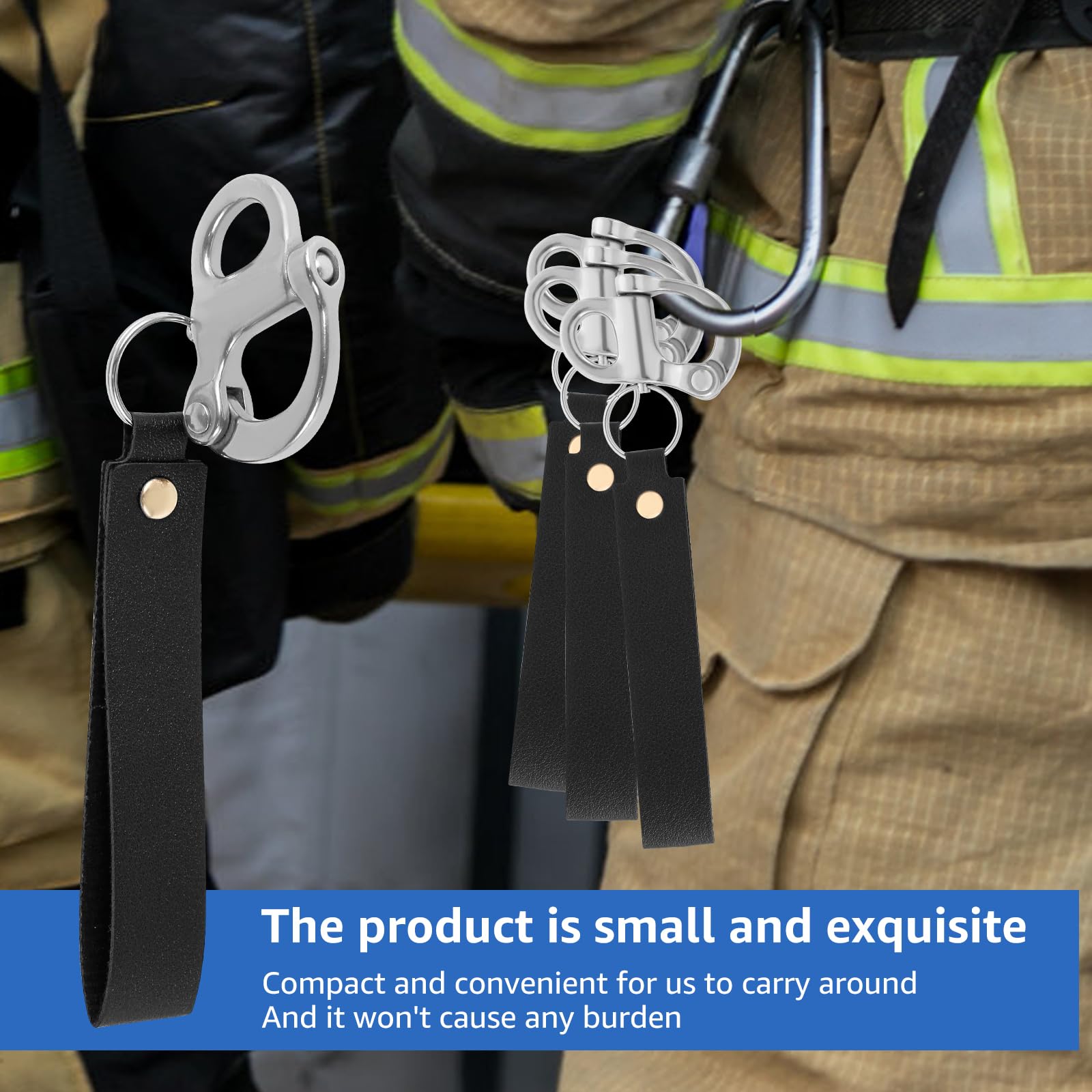 2Pcs Mask Quick Release Shackle With Leather Handle For Firefighter,Marine Grade 316 Stainless Steel | UK