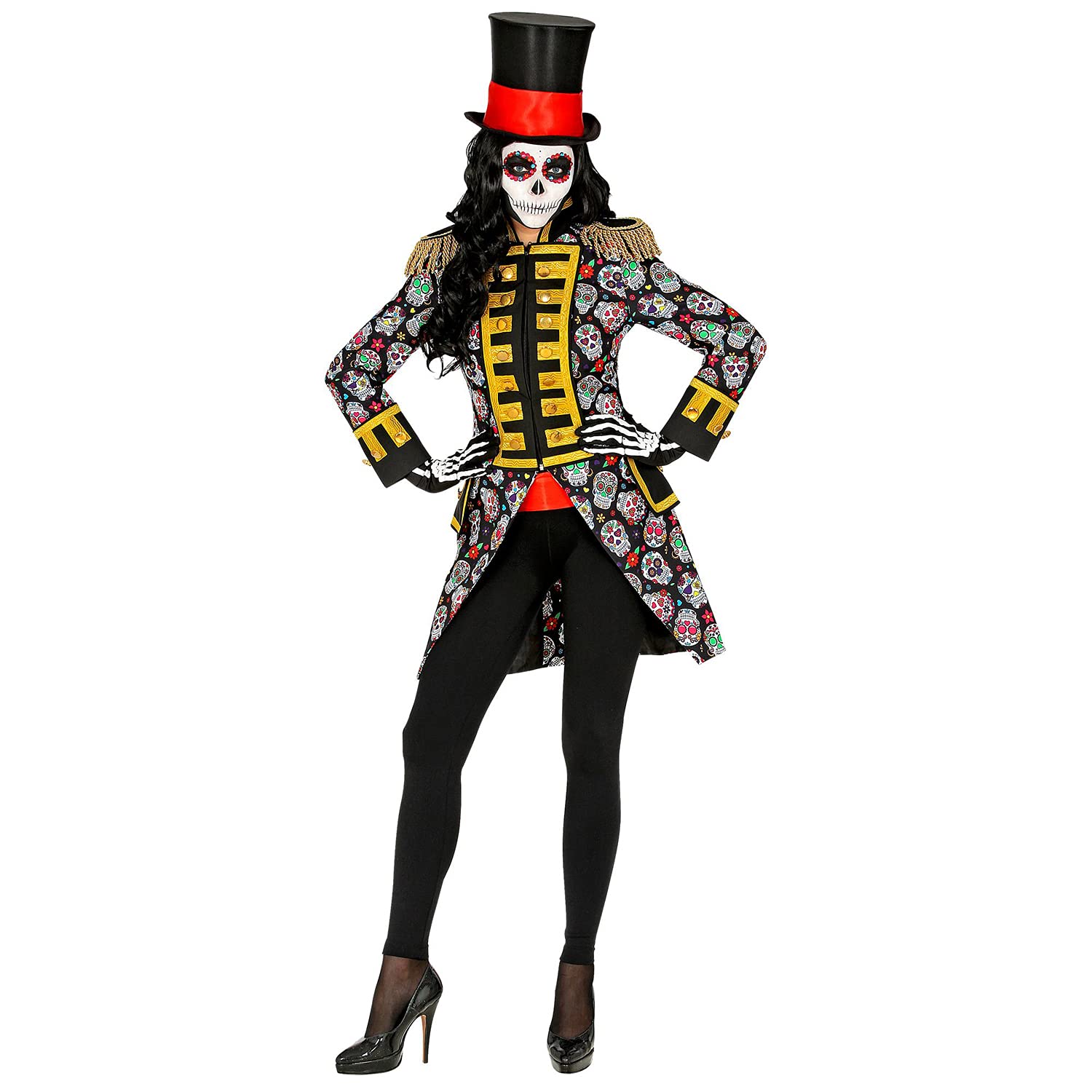 W WIDMANN MILANO Party Fashion - Kostüm Parade Frack, Piratin, Rock Star, Gardeuniform, Totenkopf, Dia de los Muertos, Karneval, Halloween