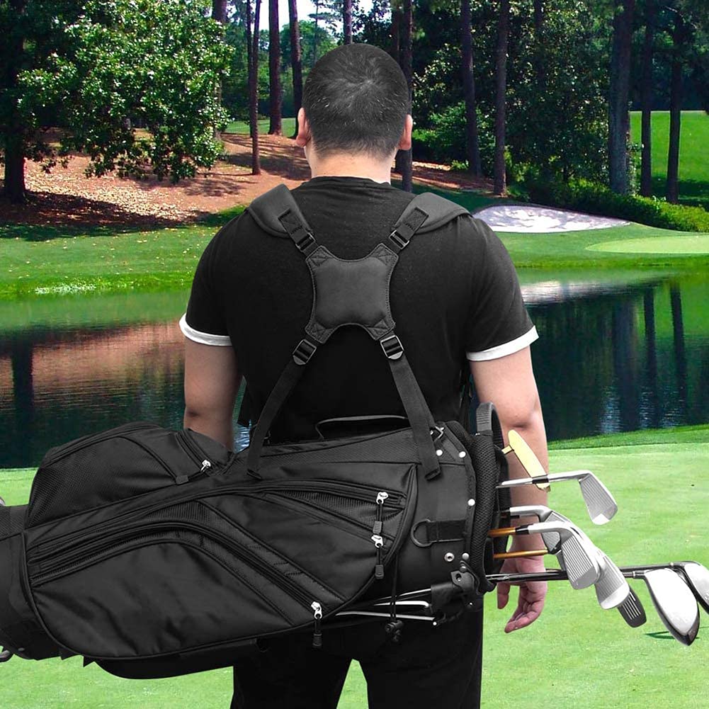 Tracolla per borsa da golf, tracolla regolabile impermeabile e regolabile, tracolla universale per zaino da golf
