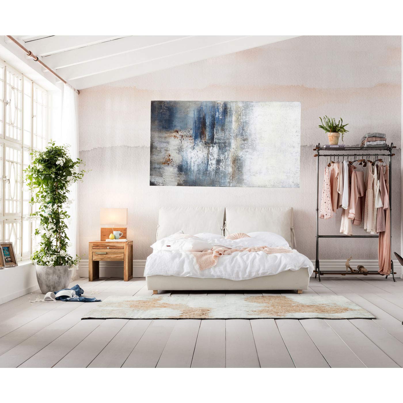 Kare Design - Tela, Dipinto a olio "Abstract Into The Night", 210 x 120 cm