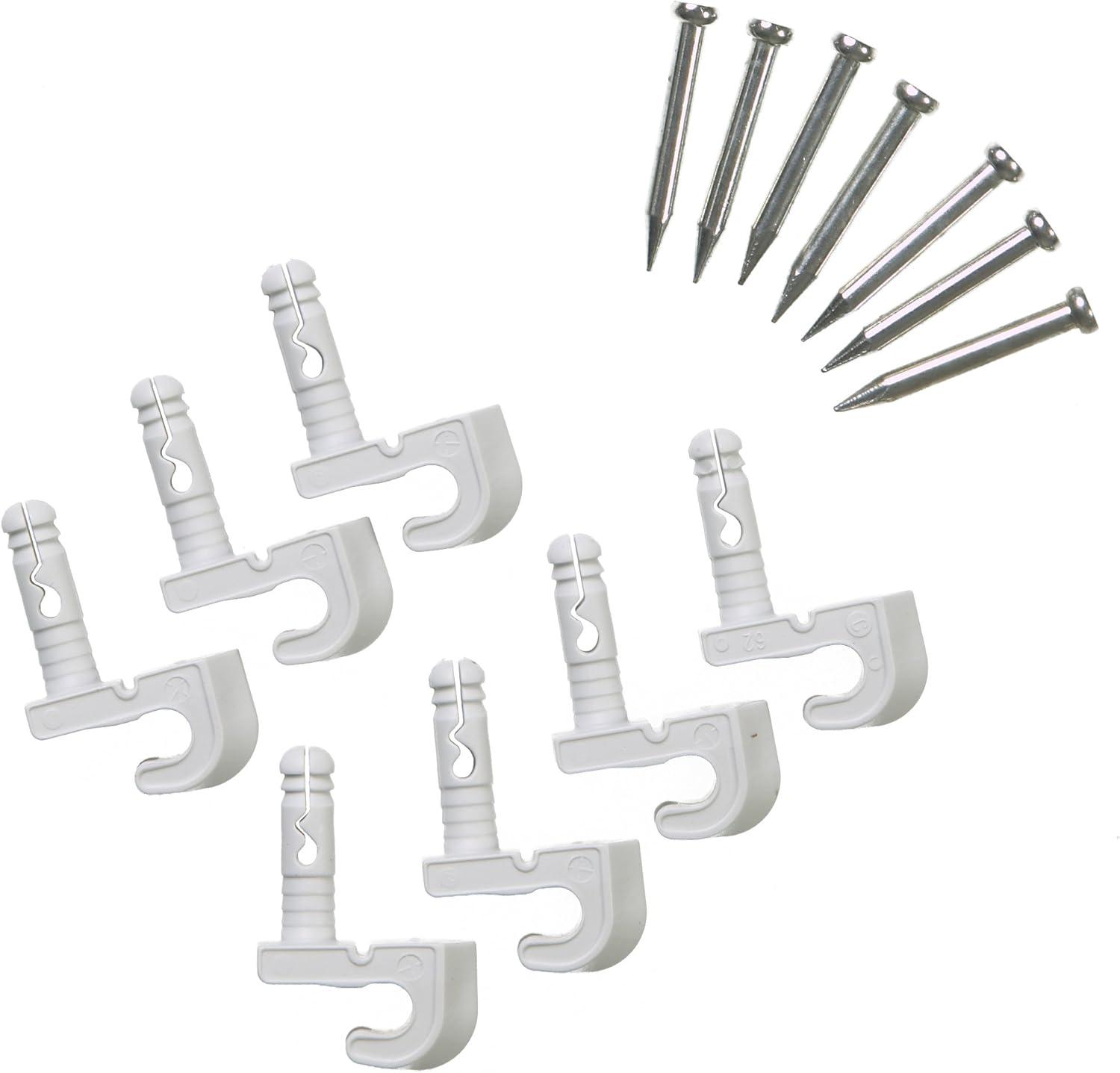 ClosetMaid 1770 Wire Shelving Back Wall Clips for Drywall Installation, 48 Pack, White