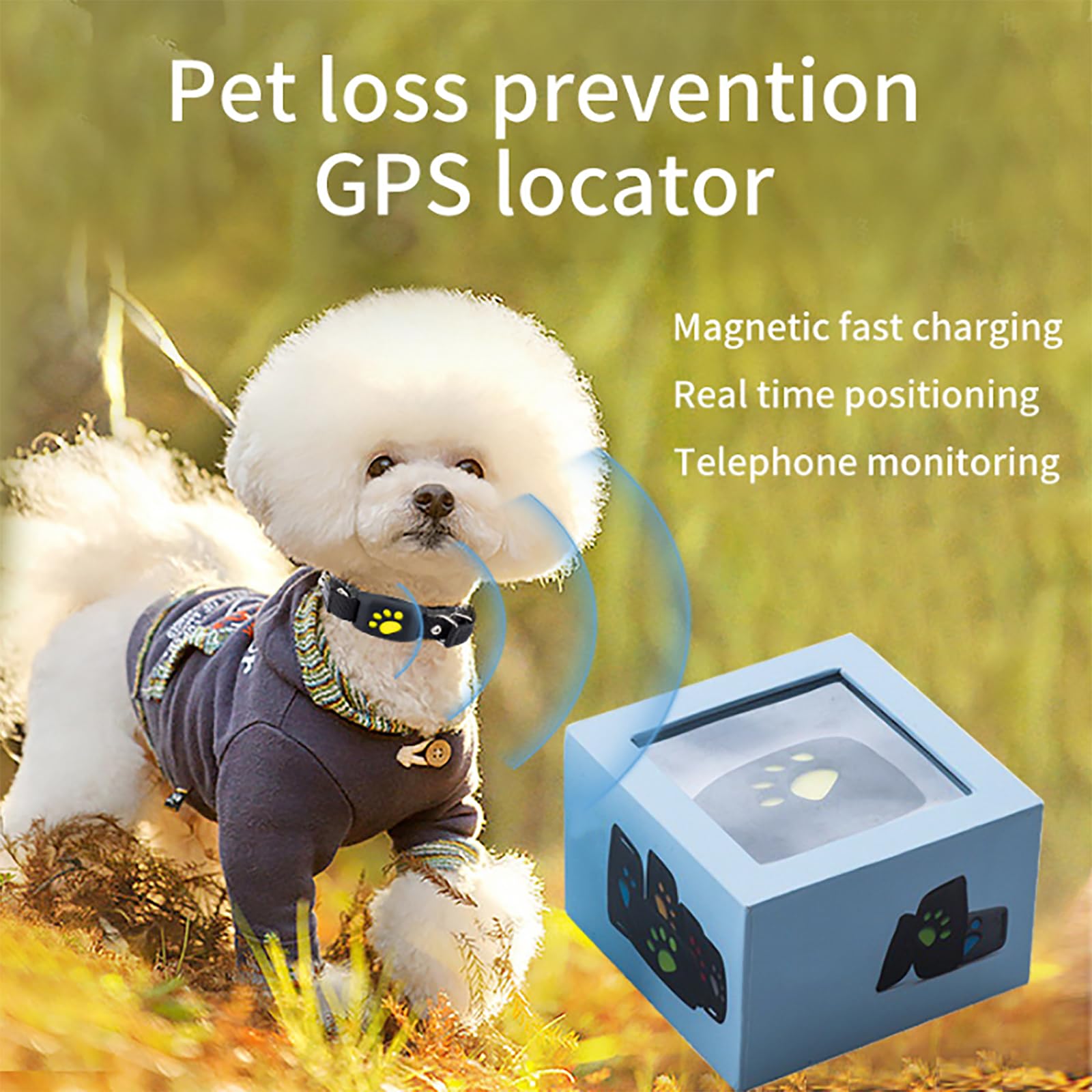 Lokalizator GPS Dla Psów, Lokalizator Zwierząt Z Obrożą, Wodoodporna I Pyłoszczelna Konstrukcja, Lokalizacja GPS, Nieograniczony Zasięg, Zdalne Przywoływanie Głosu, Działa Z Dowolną Obrożą