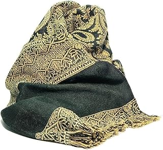 شال من الصوف للرجال (مقاس L) من ابو دير, أسود, 12