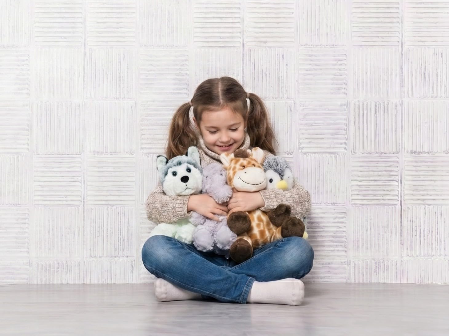 Bouillotte Micro-Onde Peluche (23 cm) - Doux et Chaud, Idéal pour Soulager les Coliques chez les Bébés - Elefhant en Peluche à Câliner et à Embrasser - Bouillotte Doudou - Sachet de Graines Amovible