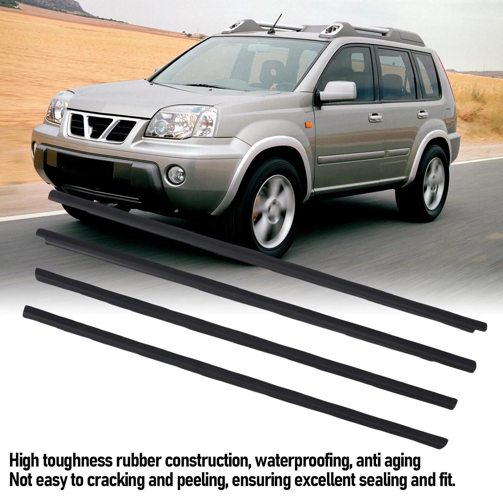 Taśma uszczelniająca do drzwi samochodu Pasuje do X-Trail T30 2001-2007 4 szt. Taśma pogodowa okna pasek uszczelniający 82821 8H300 uszczelka okienna pasek
